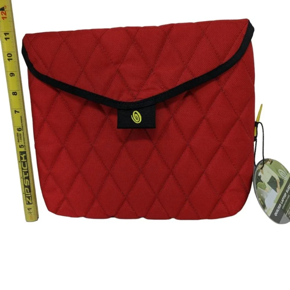 Timbuk2 Red Strawberry Quilted Padded Laptop Sleeve Case Envelope Bag XS